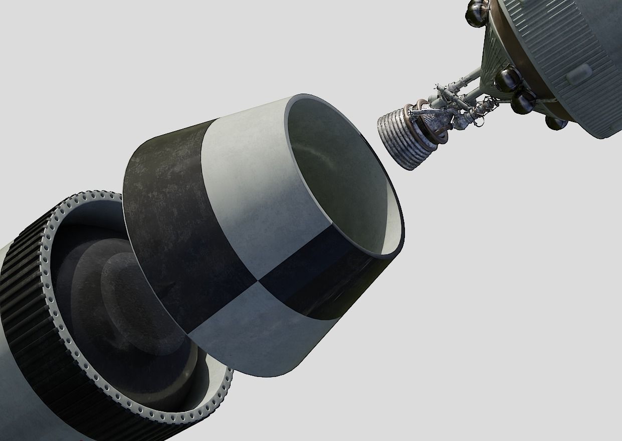 saturn-5 rocket 3D model_9