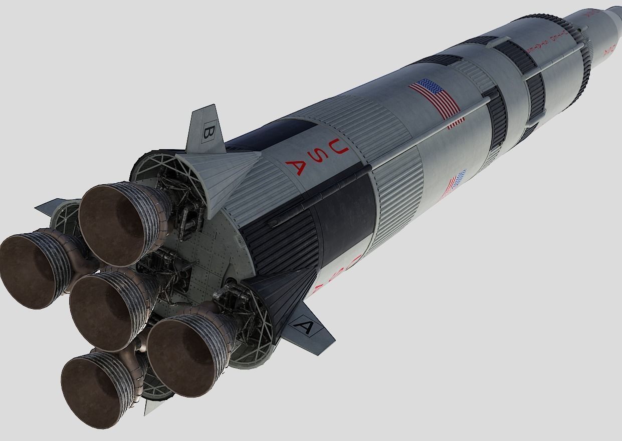 saturn-5 rocket 3D model_1