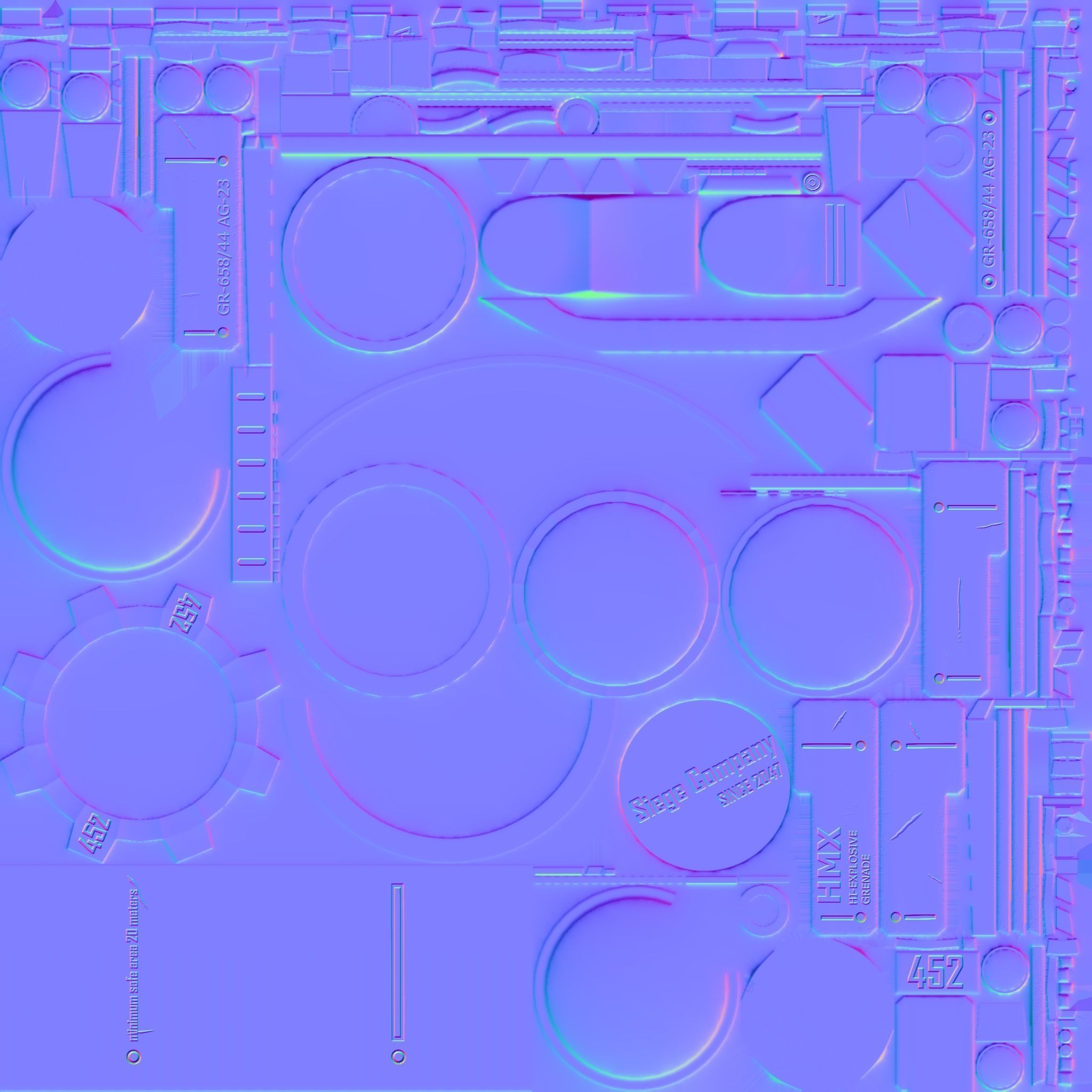 Sci-Fi Grenade  Low-poly 3D model_13