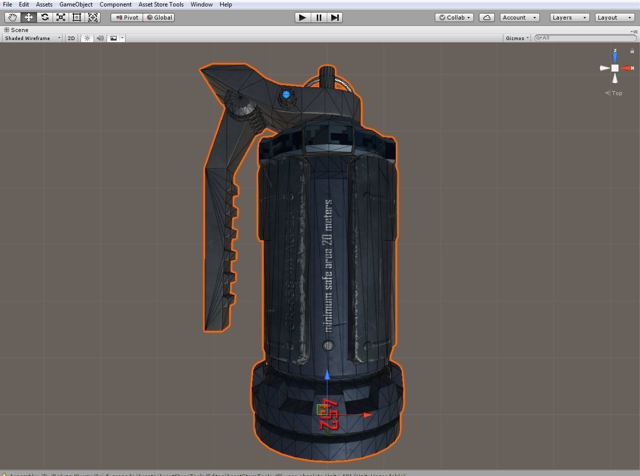 Sci-Fi Grenade  Low-poly 3D model_6