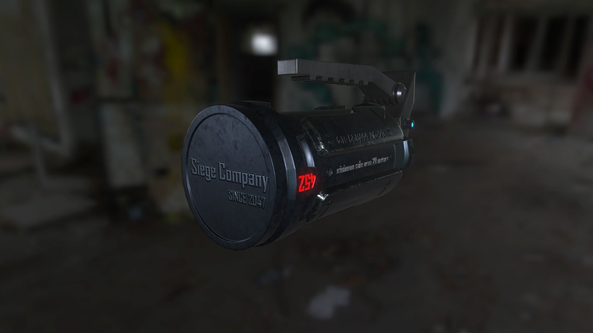 Sci-Fi Grenade  Low-poly 3D model_2