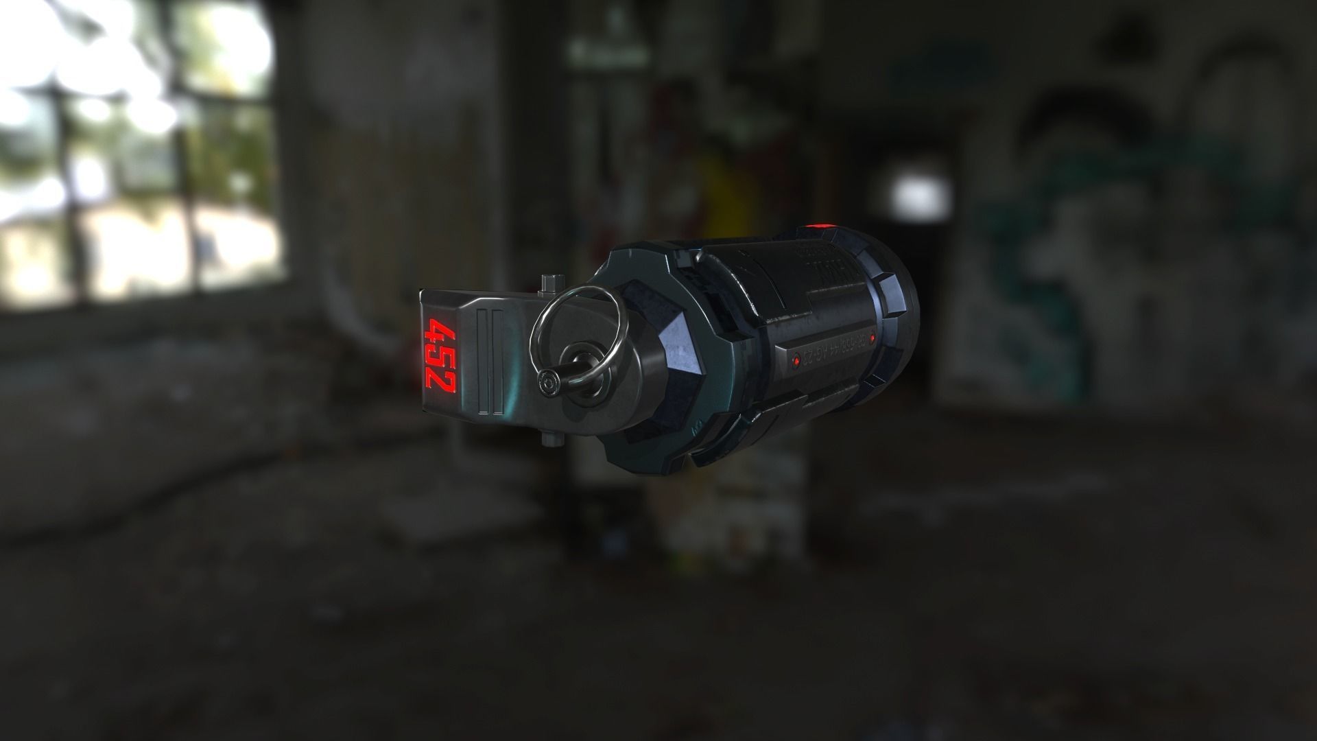 Sci-Fi Grenade  Low-poly 3D model_5