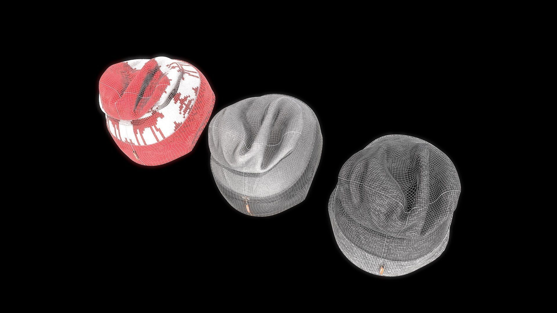 Dress 2 Low-poly 3D model_9