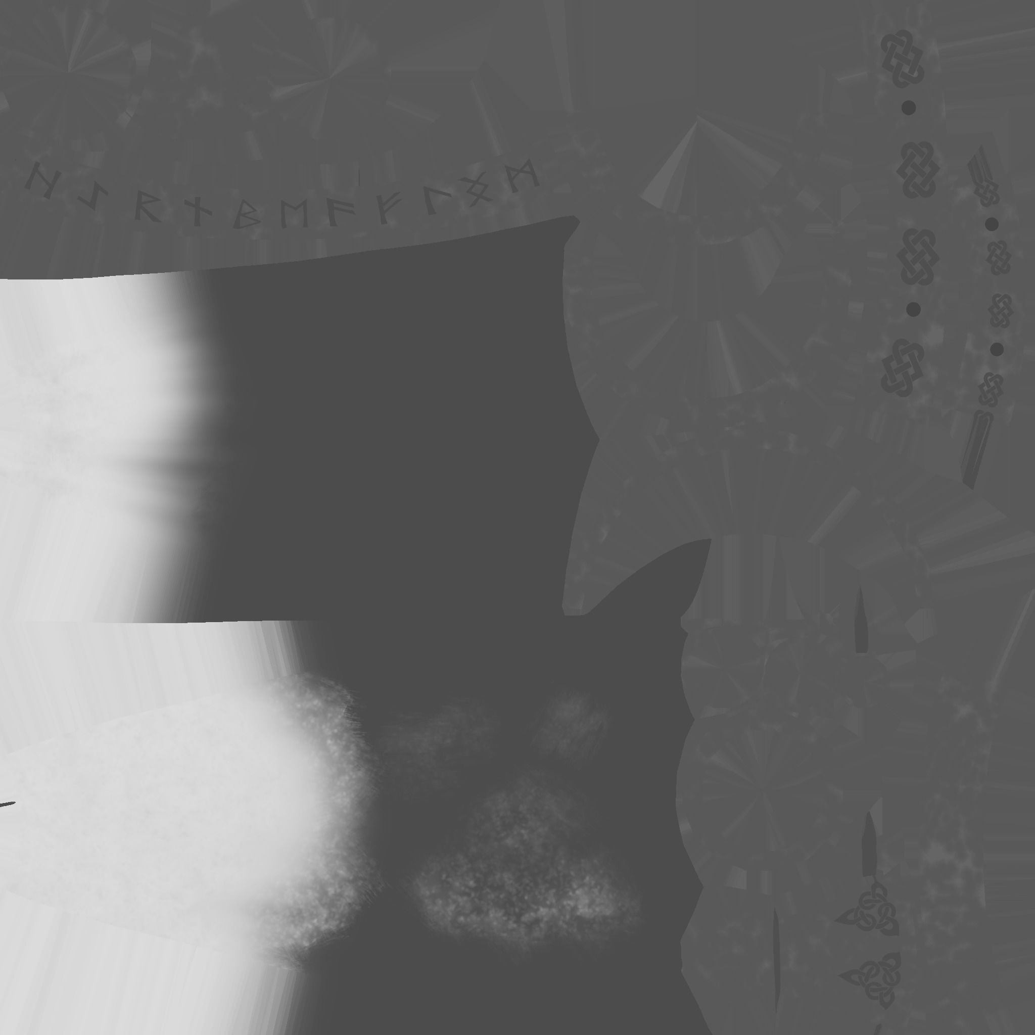 Runed horn Low-poly 3D model_8