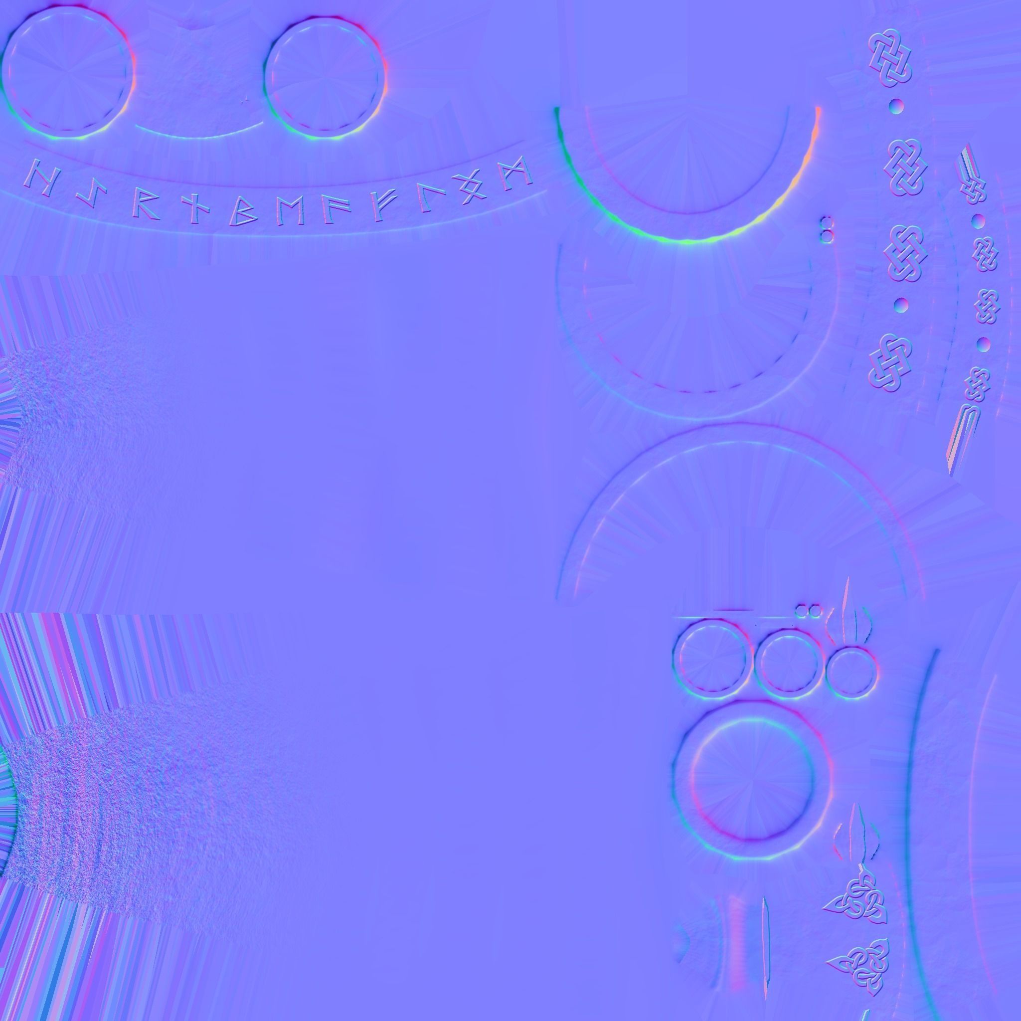 Runed horn Low-poly 3D model_10