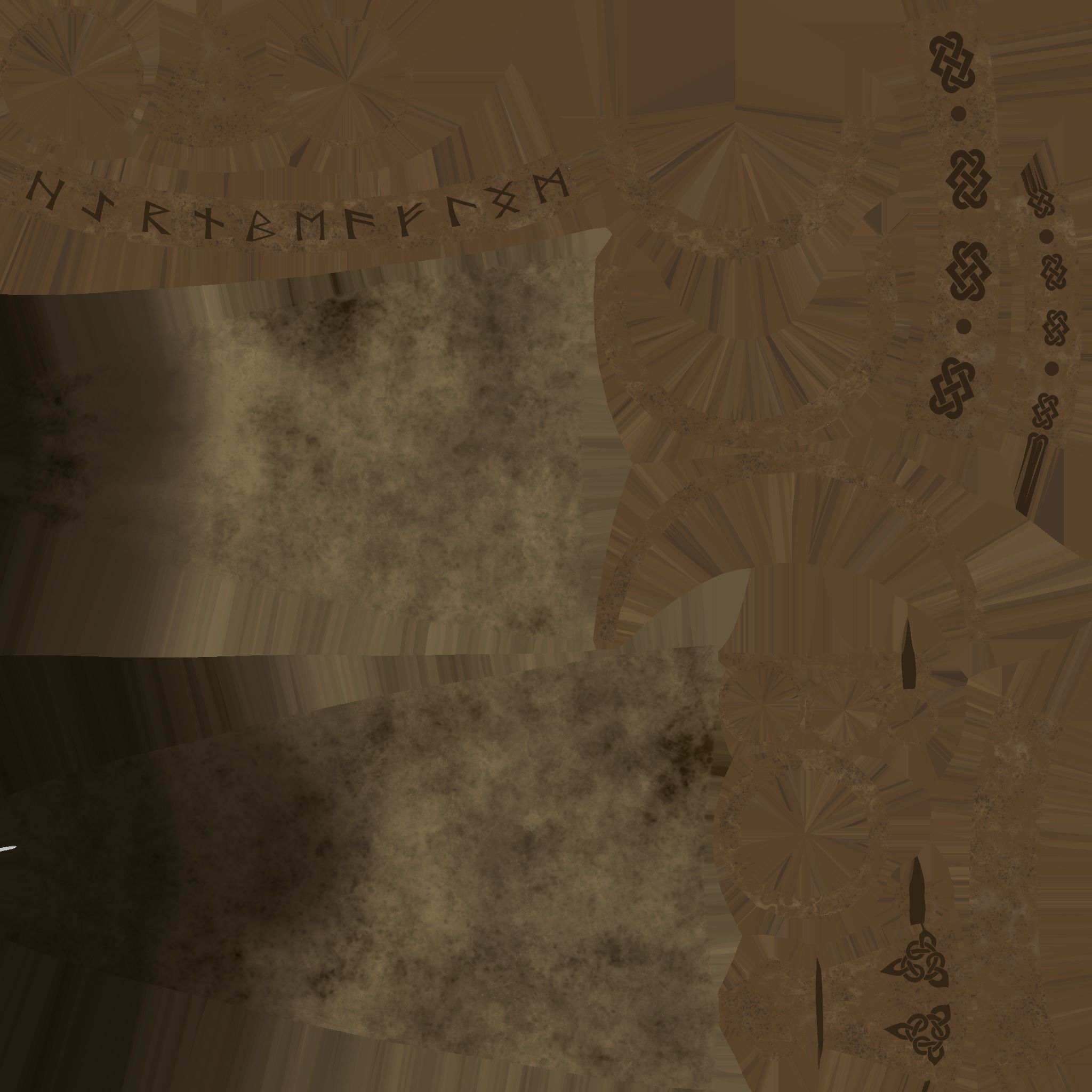 Runed horn Low-poly 3D model_9