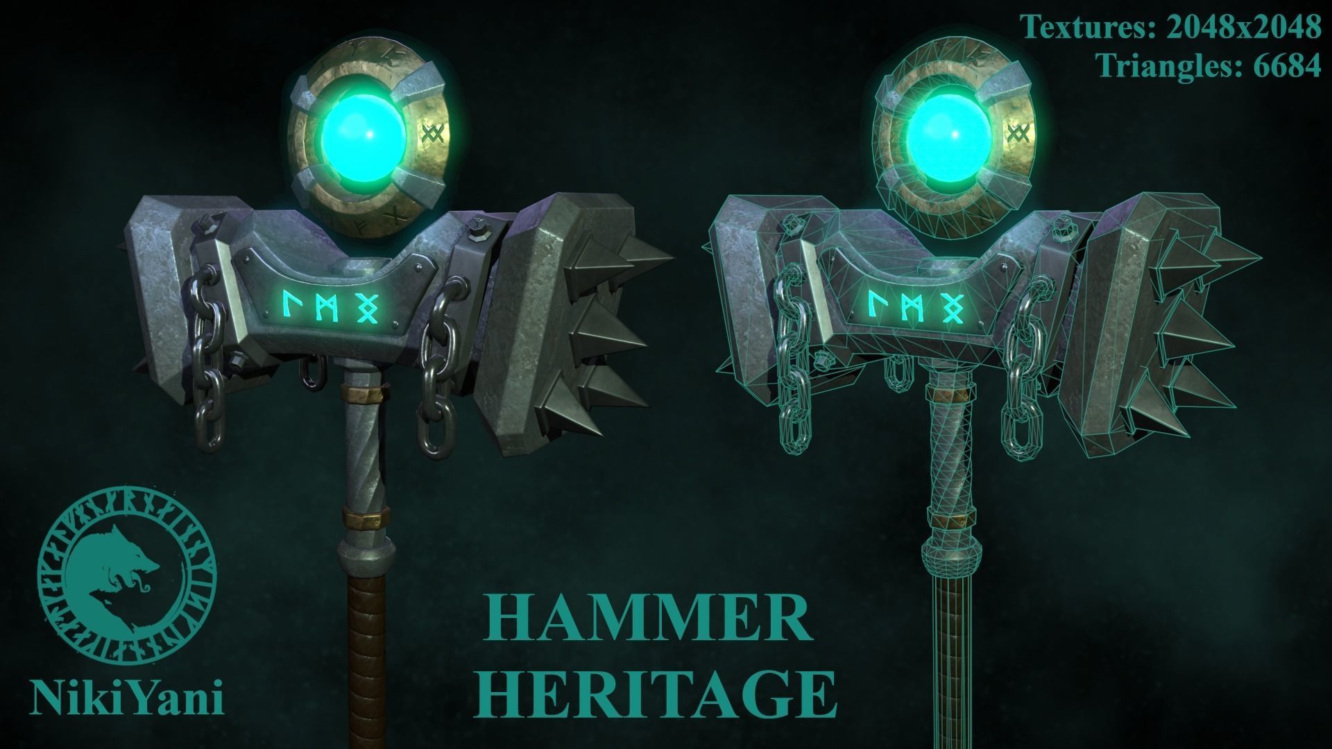 Hammer Heritage Low-poly 3D model_0