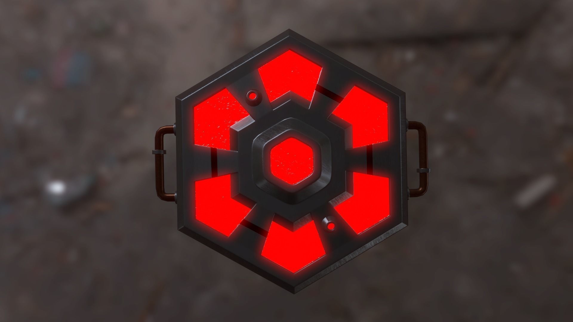 Demonic sci-fi katana  Low-poly 3D model_4