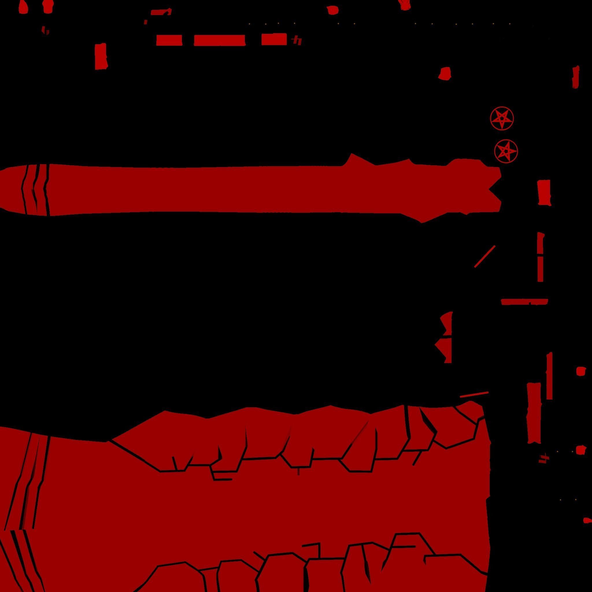 Demonic sci-fi katana  Low-poly 3D model_14