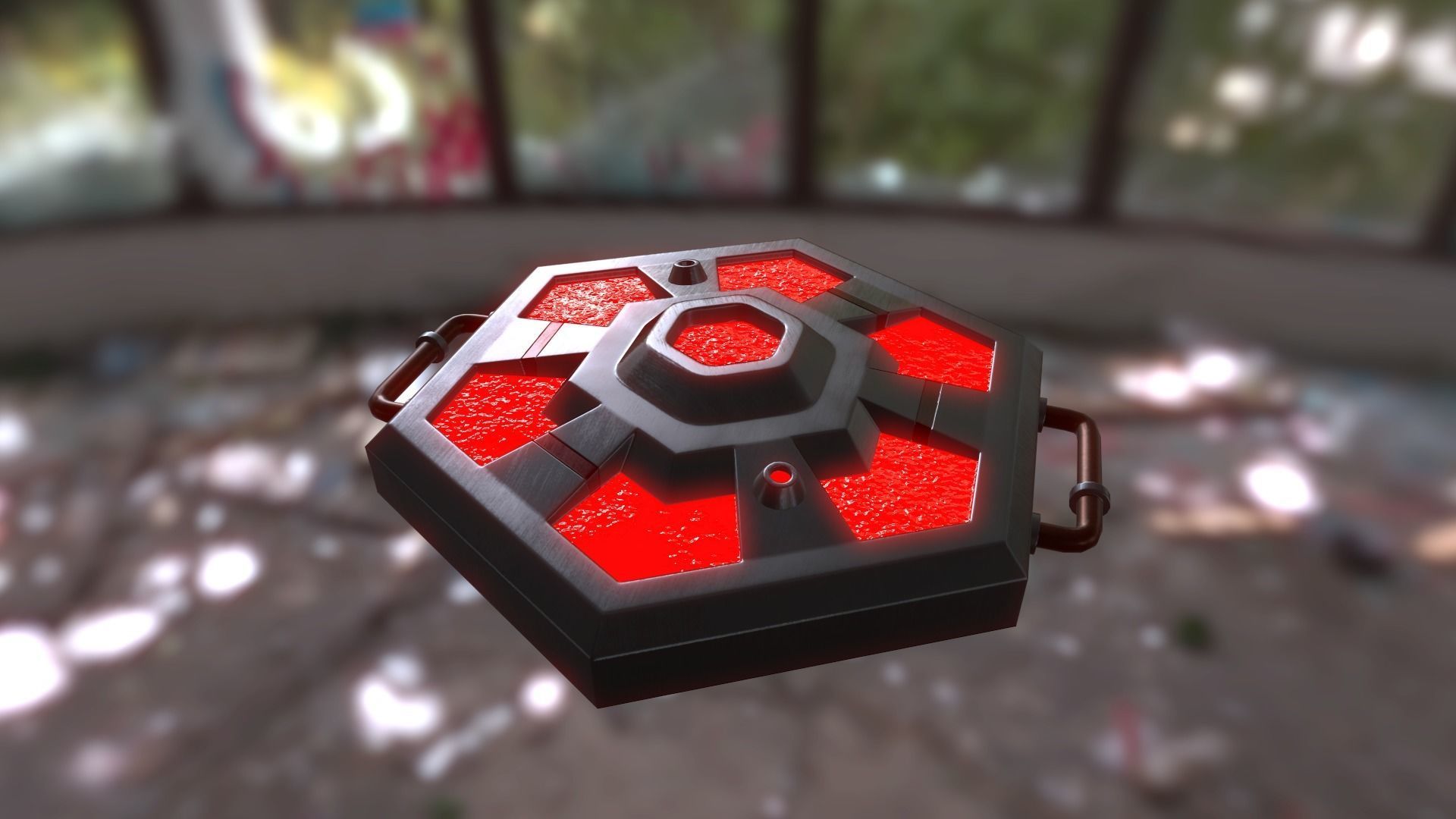 Demonic sci-fi katana  Low-poly 3D model_3