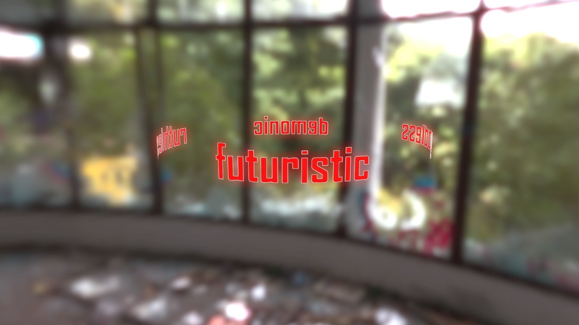 Demonic sci-fi katana  Low-poly 3D model_5