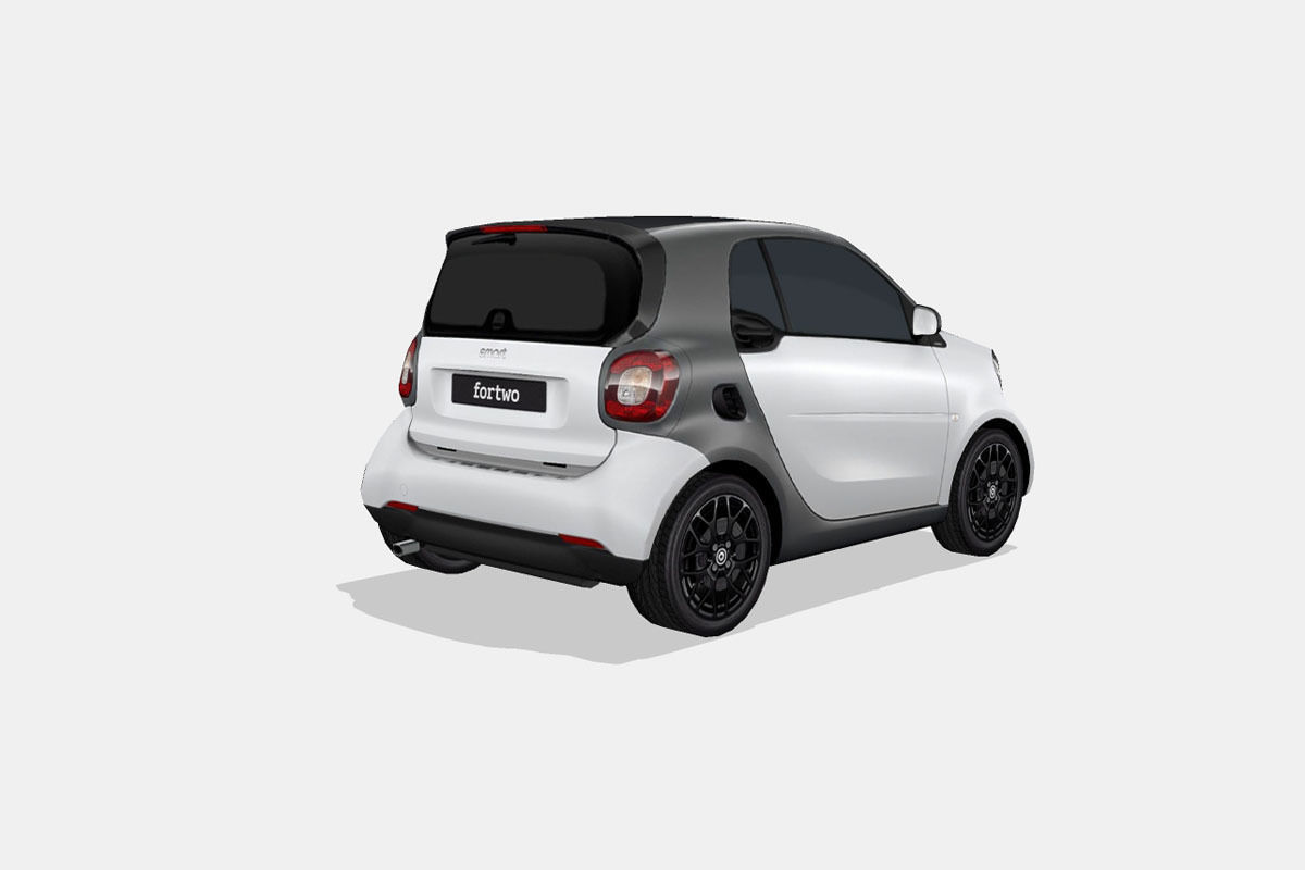 Smart fortwo Low-poly 3D model_2