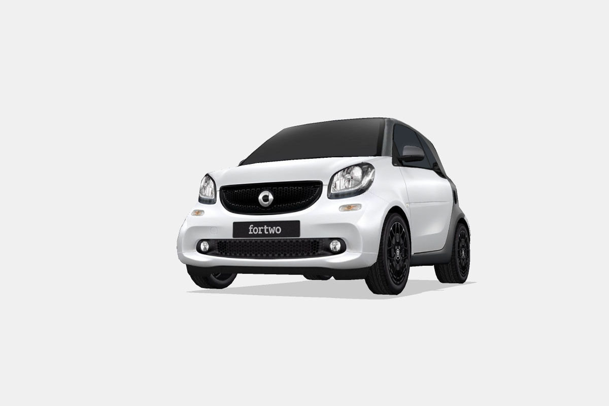 Smart fortwo Low-poly 3D model_4