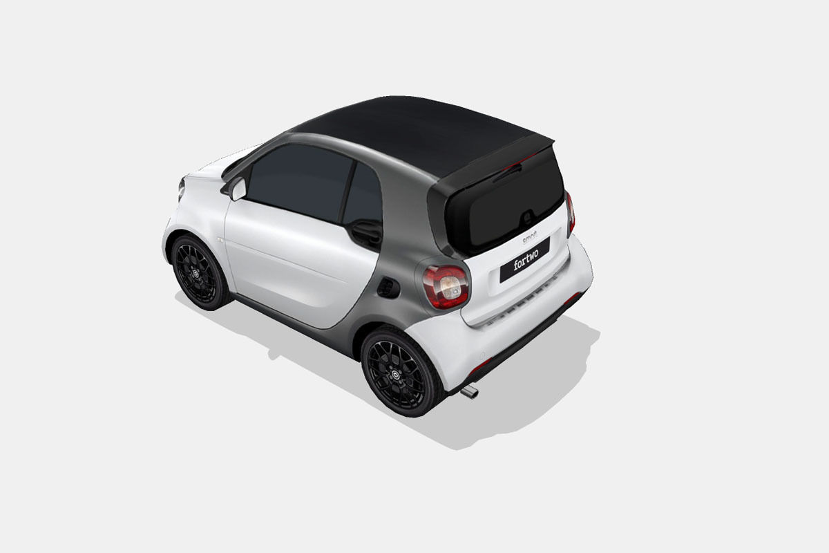 Smart fortwo Low-poly 3D model_7