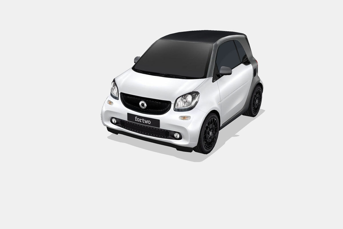 Smart fortwo Low-poly 3D model_5