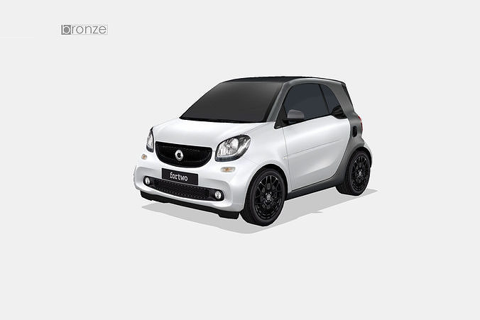 Smart fortwo Low-poly 3D model