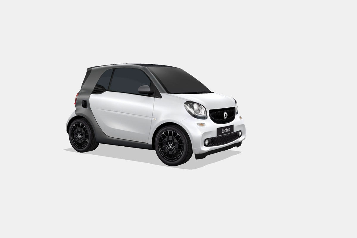 Smart fortwo Low-poly 3D model_15