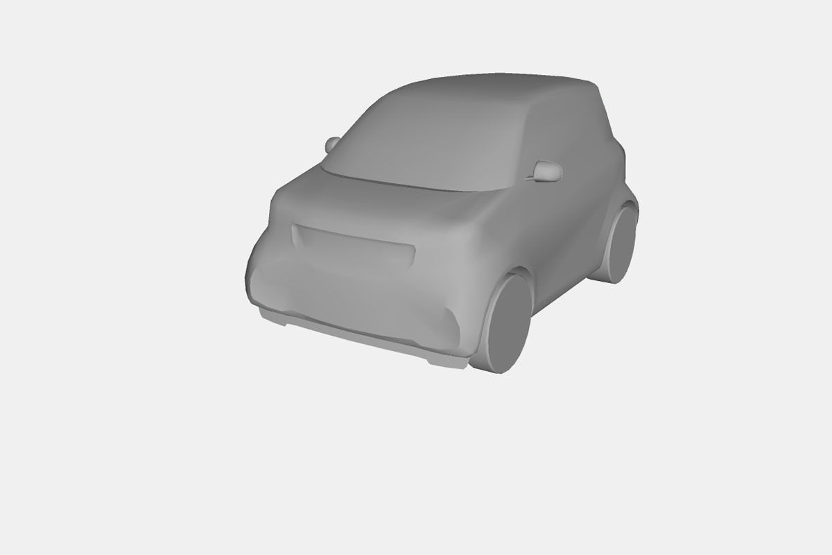 Smart fortwo Low-poly 3D model_20