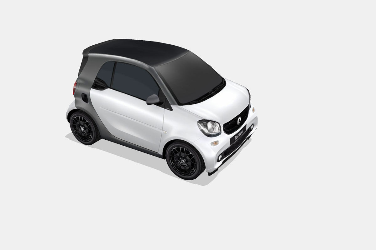 Smart fortwo Low-poly 3D model_14