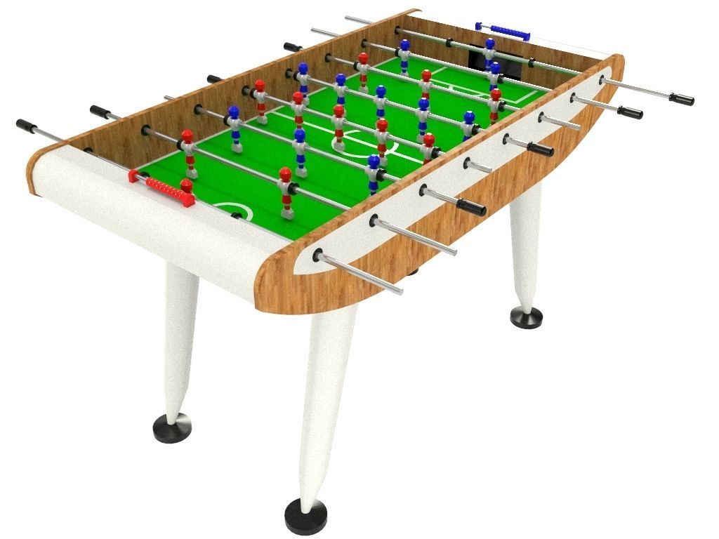 Foosball table 3D model_3