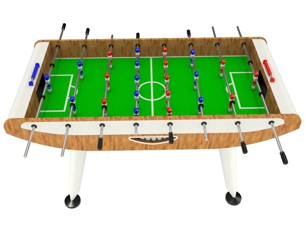 Foosball table 3D model_1