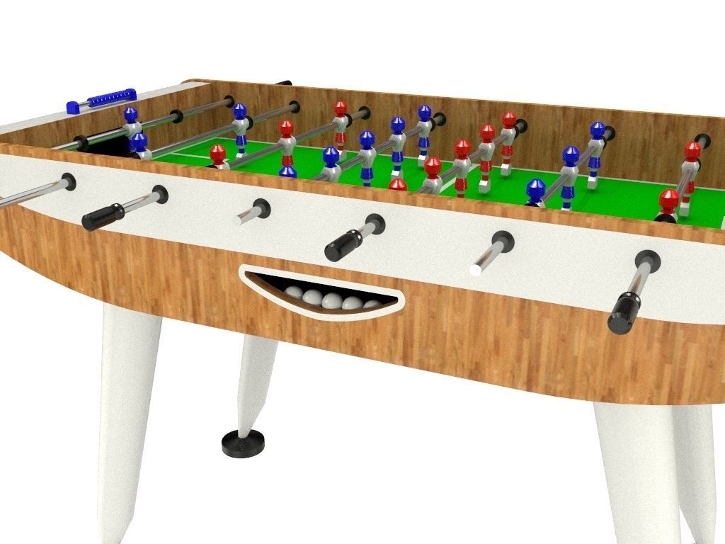 Foosball table 3D model_8