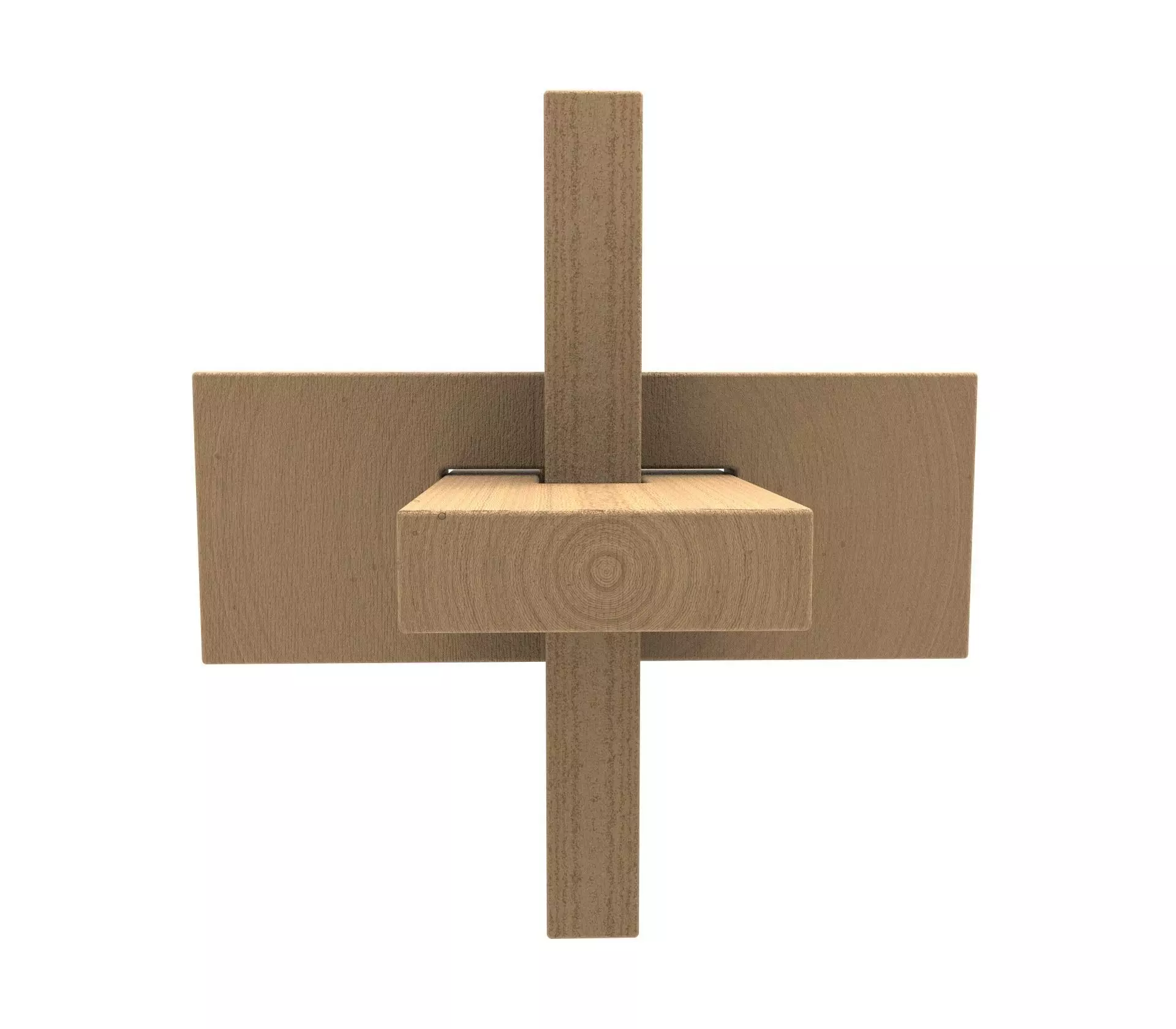 Puzzle wooden piece 3D print model_0