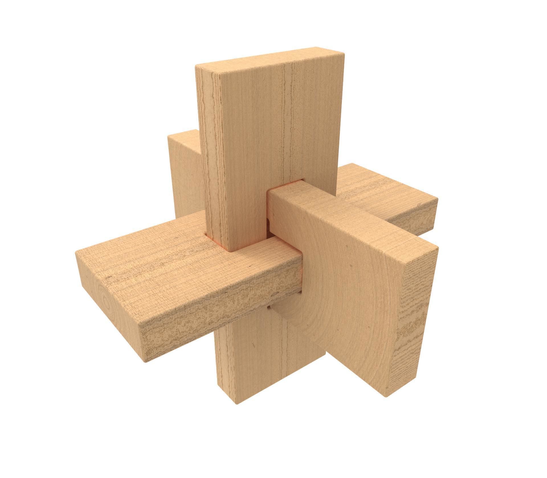 Puzzle wooden piece 3D print model_3