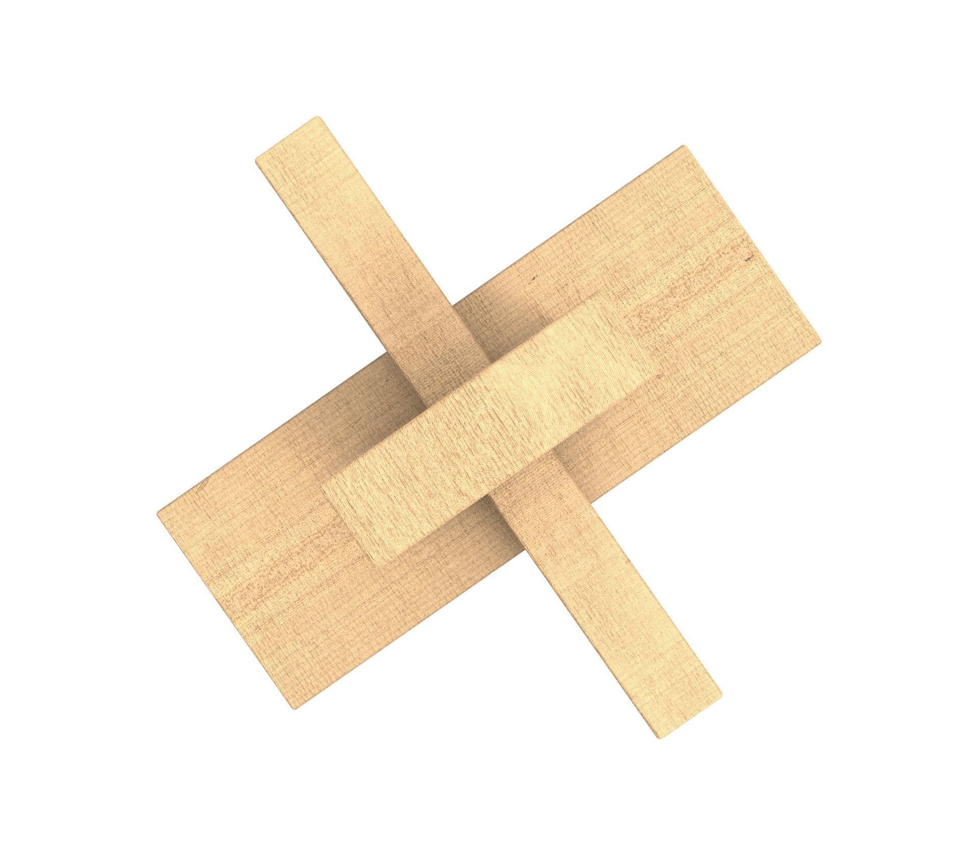 Puzzle wooden piece 3D print model_4
