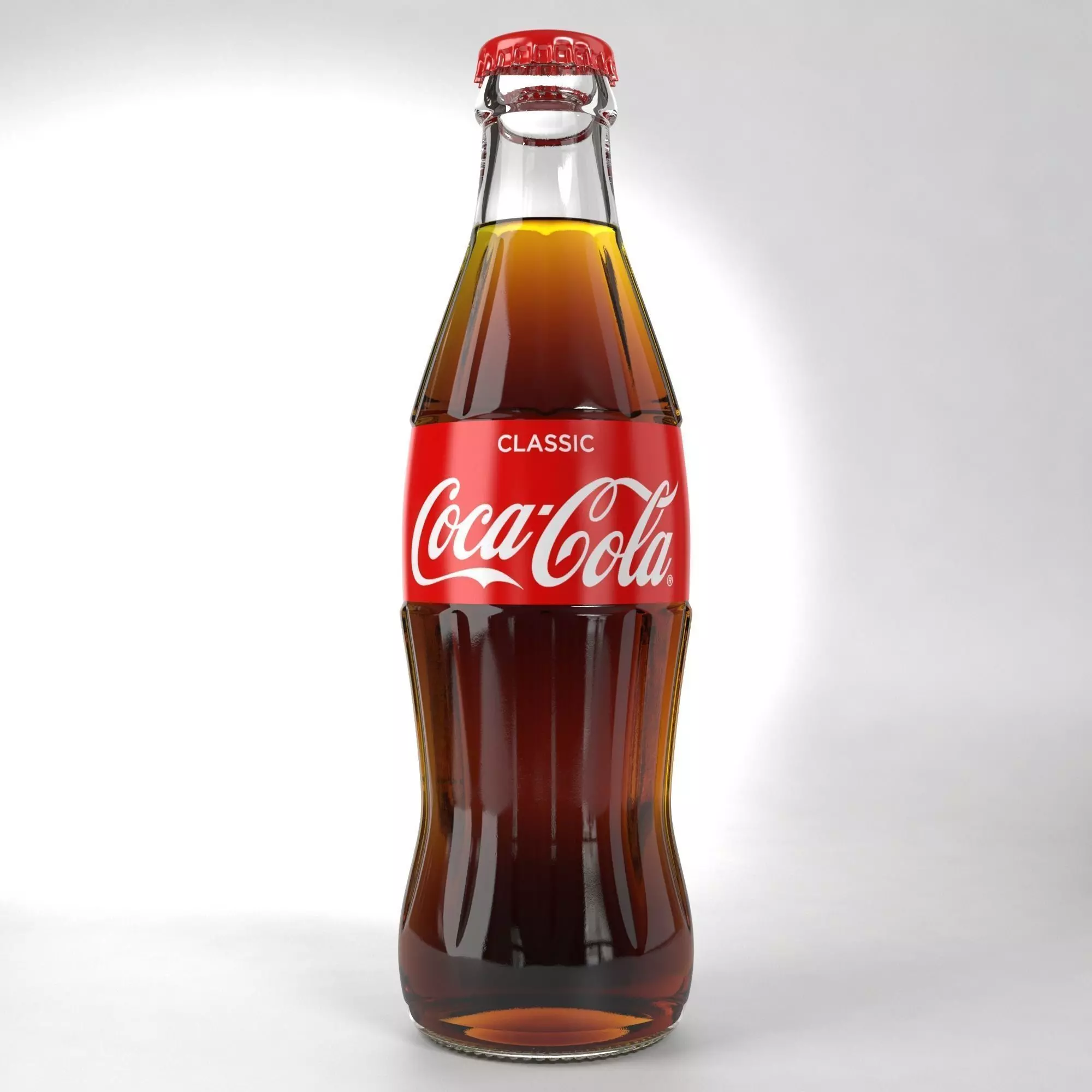 Coca-Cola Regular 250ML Glass Bottle 3D model_0