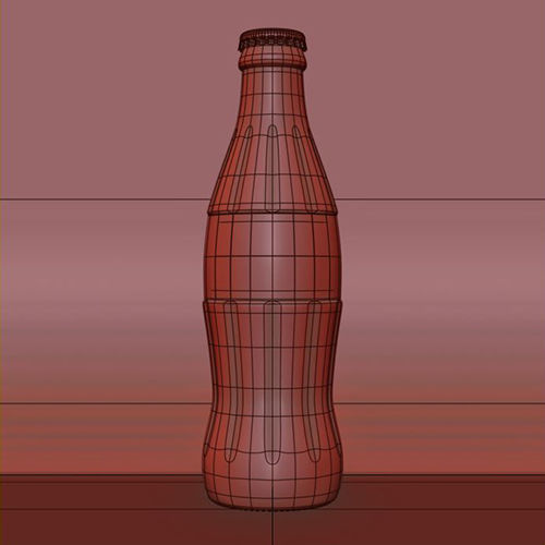 Coca-Cola Regular 250ML Glass Bottle 3D model_1