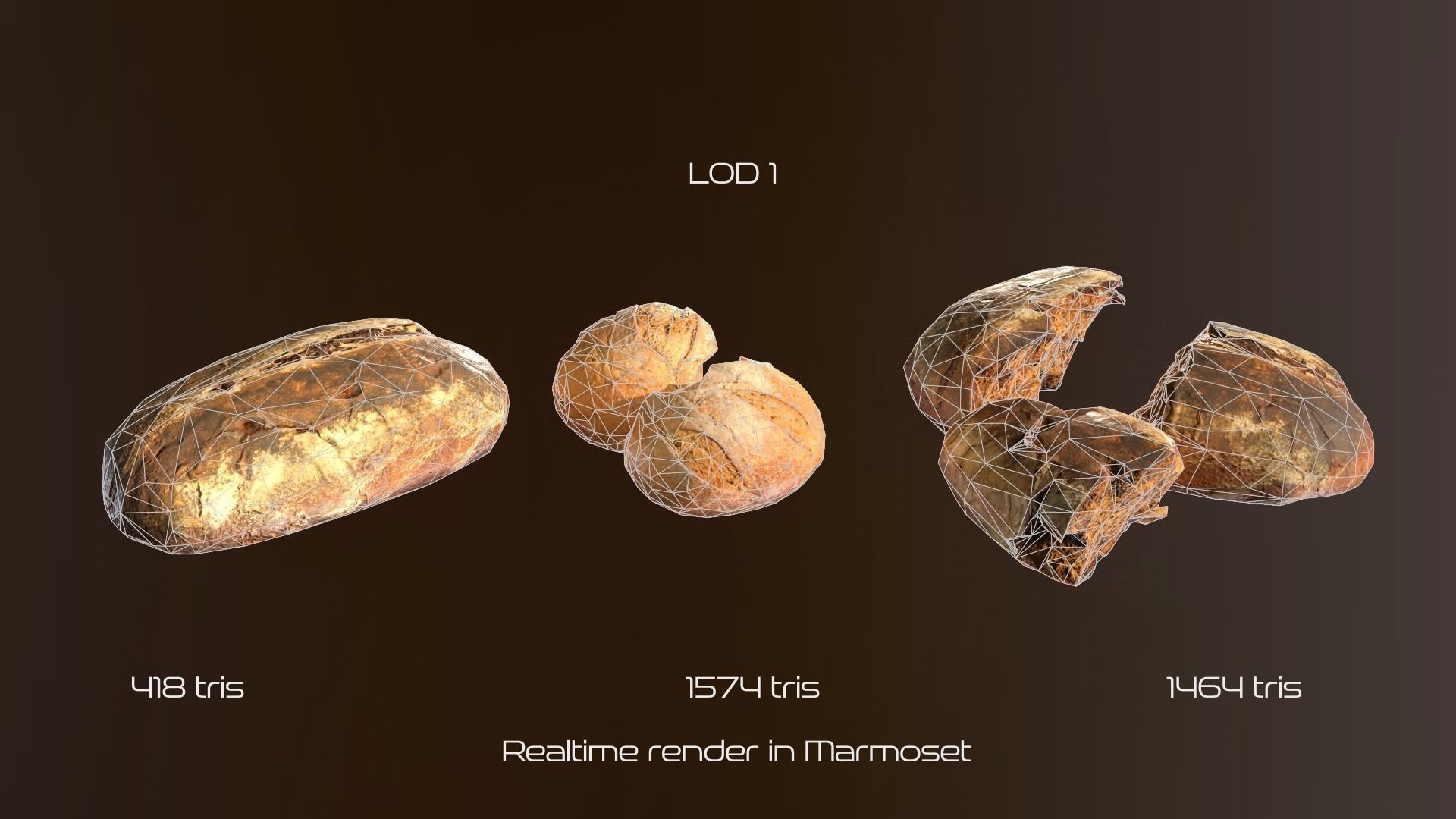 Tasty Bread Pack vol01 Low-poly 3D model_14