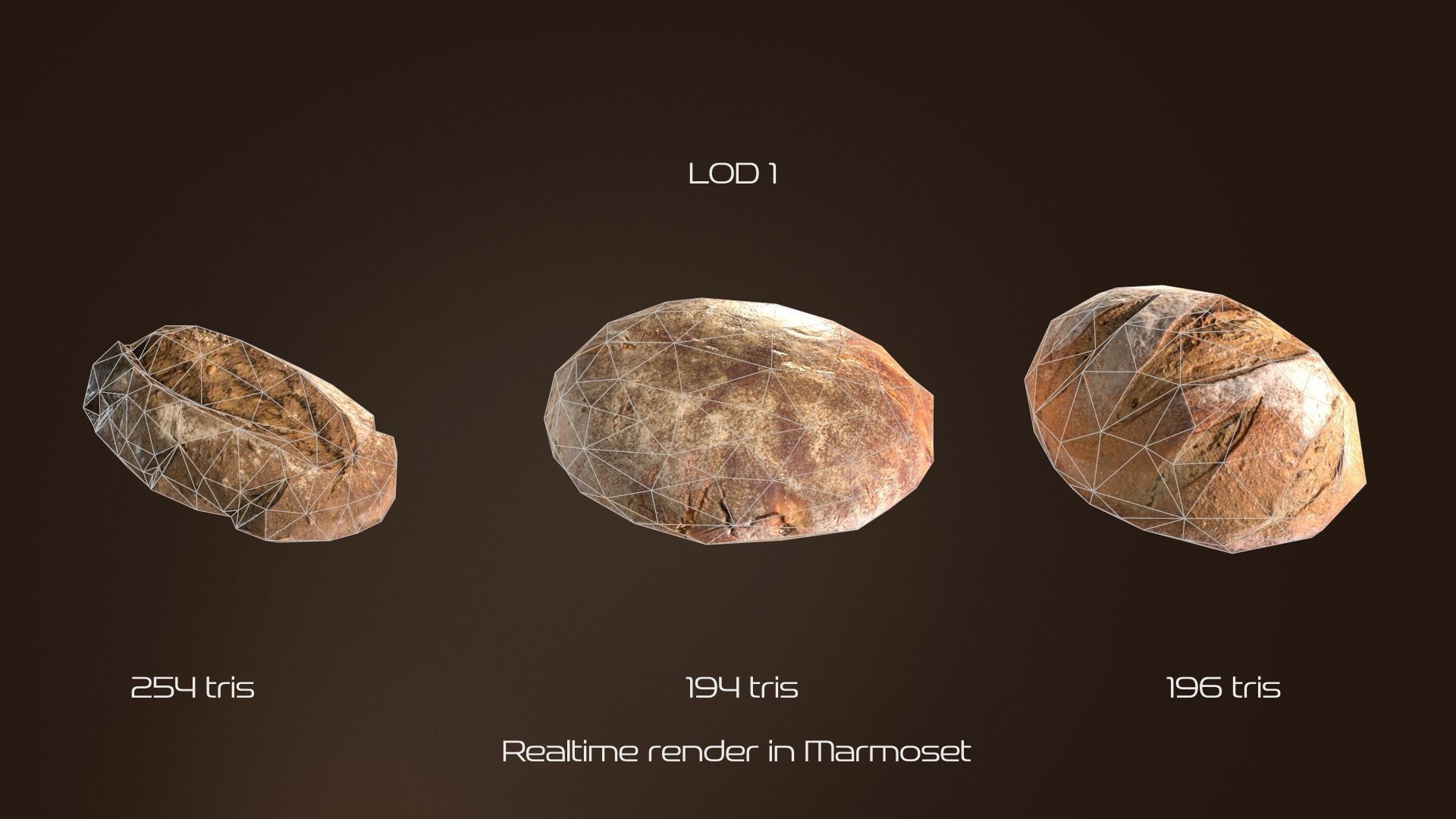 Tasty Bread Pack vol01 Low-poly 3D model_12