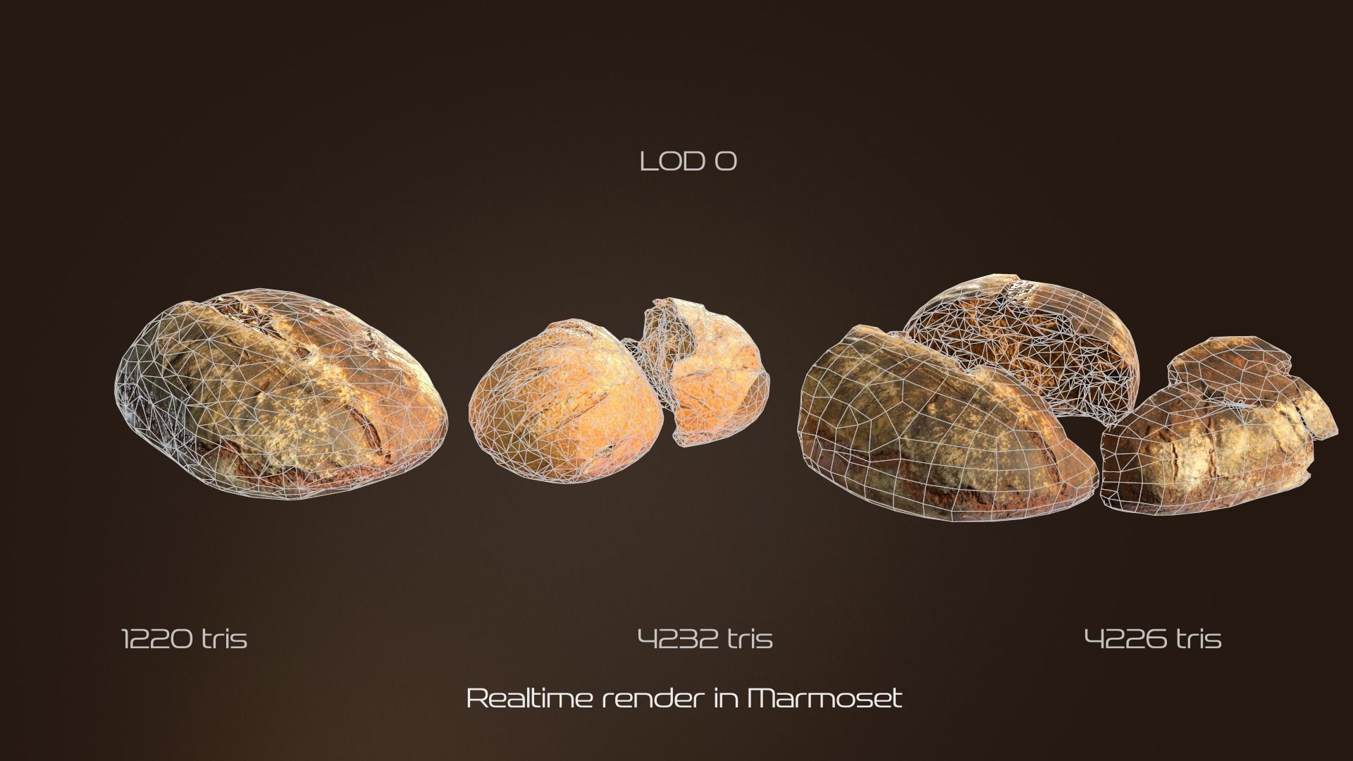 Tasty Bread Pack vol01 Low-poly 3D model_13