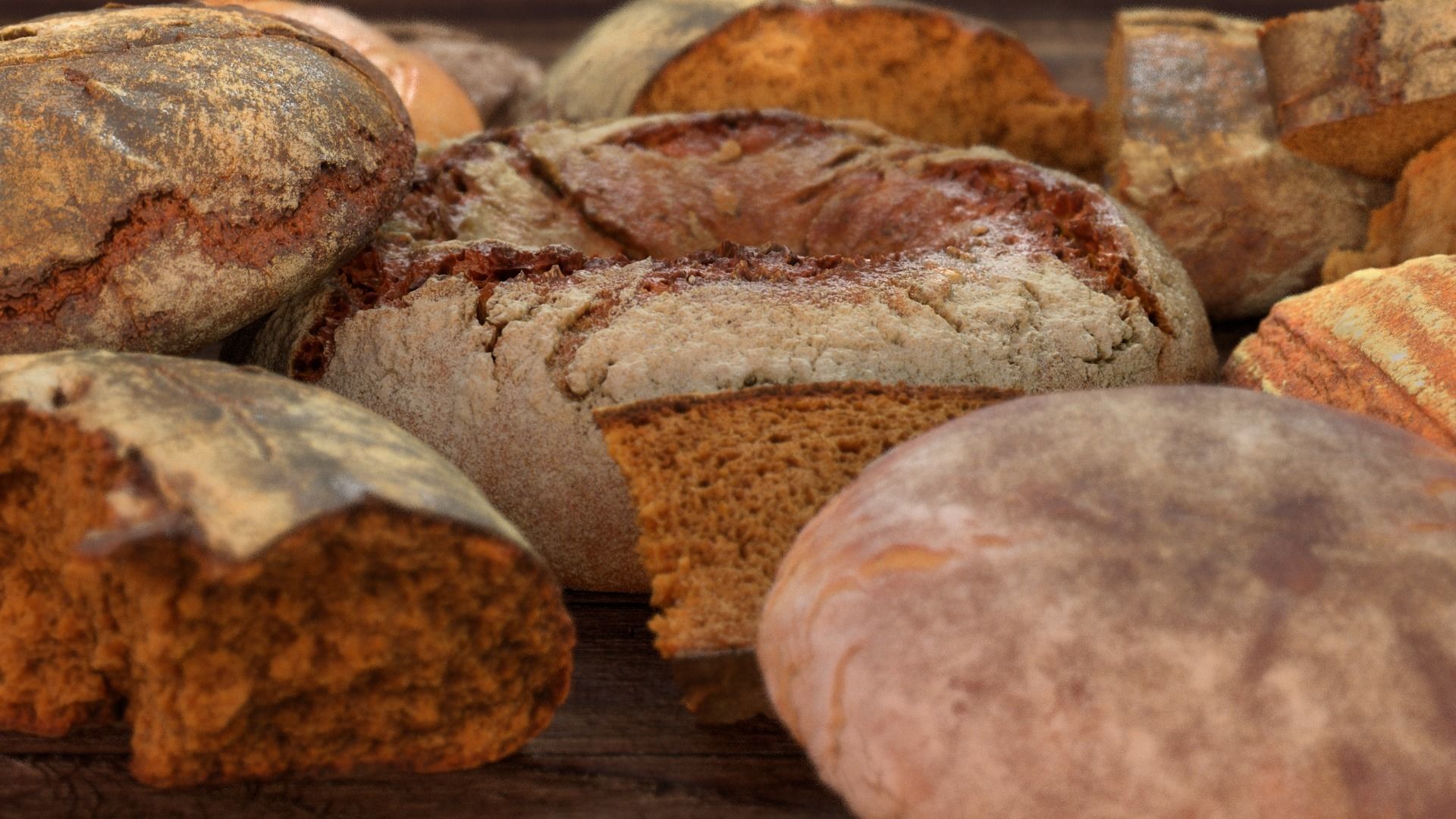 Tasty Bread Pack vol01 Low-poly 3D model_9