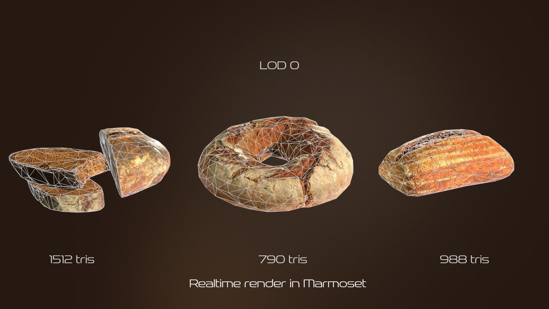 Tasty Bread Pack vol01 Low-poly 3D model_15