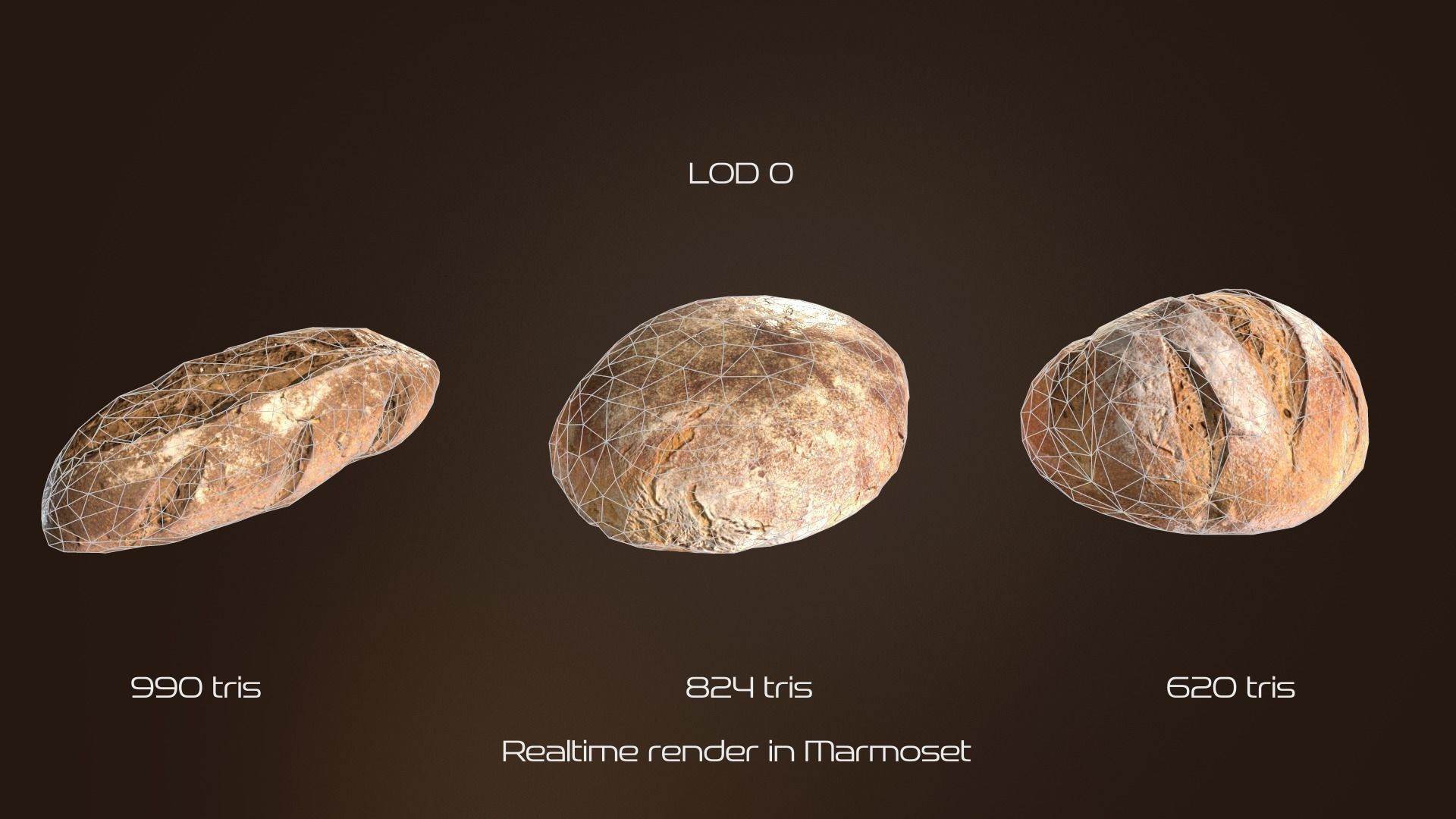 Tasty Bread Pack vol01 Low-poly 3D model_11