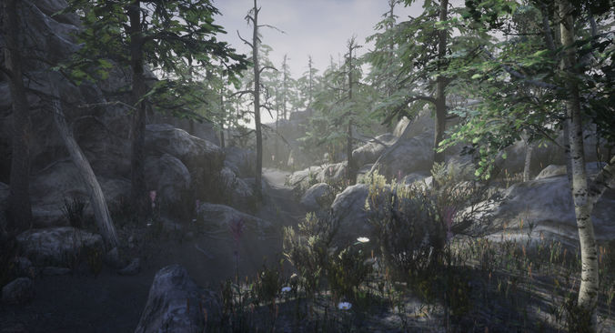Mountain Forest Pack Low-poly 3D model