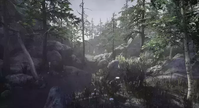 Mountain Forest Pack Low-poly 3D model