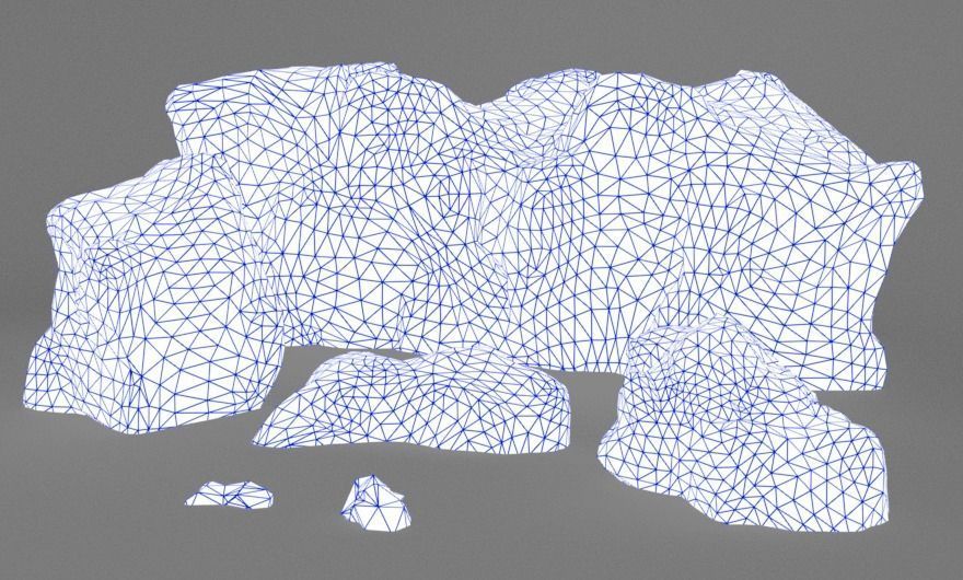 Mountain Forest Pack Low-poly 3D model_2