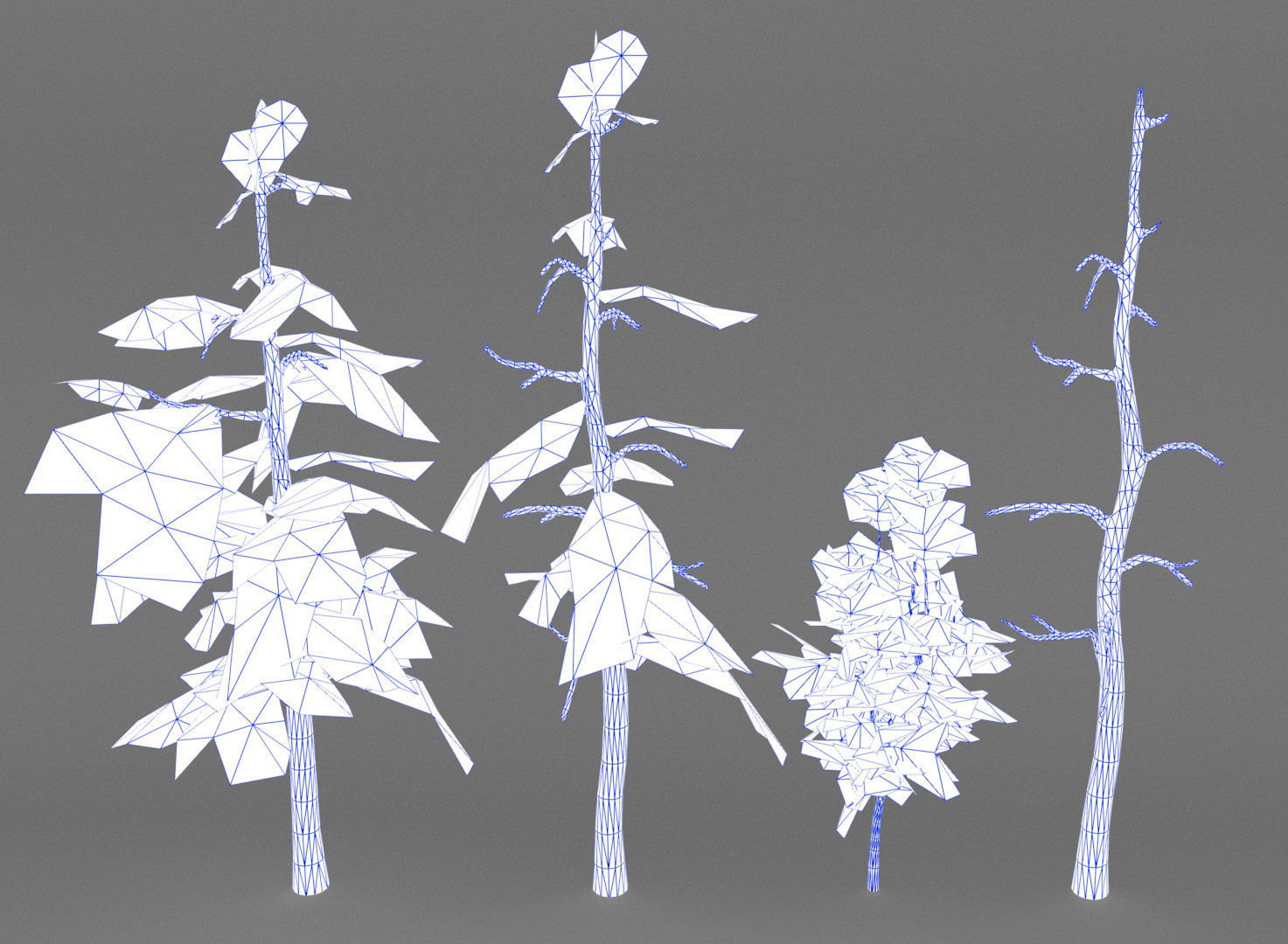 Mountain Forest Pack Low-poly 3D model_3