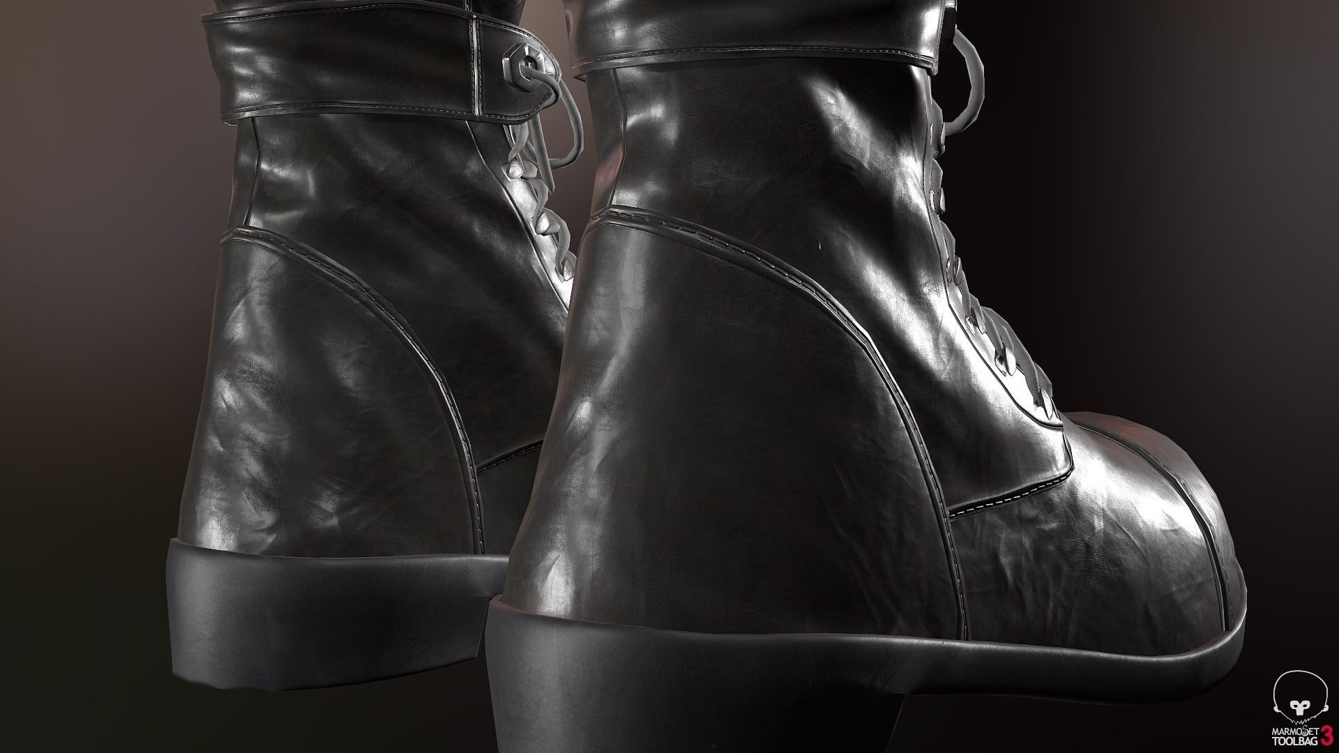 Male Ninja Outfit Low-poly 3D model_76