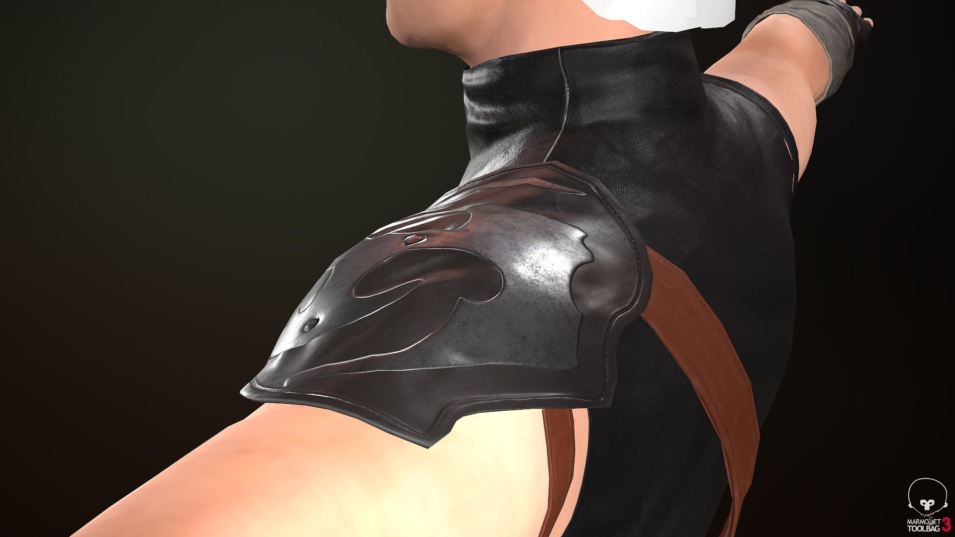 Male Ninja Outfit Low-poly 3D model_38