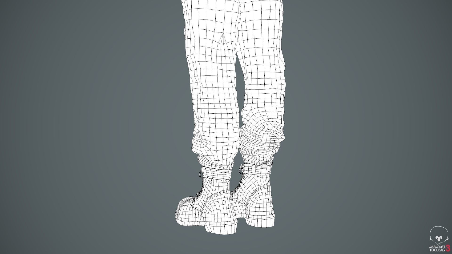 Male Ninja Outfit Low-poly 3D model_93