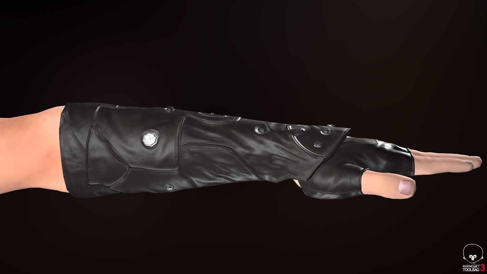 Male Ninja Outfit Low-poly 3D model_24