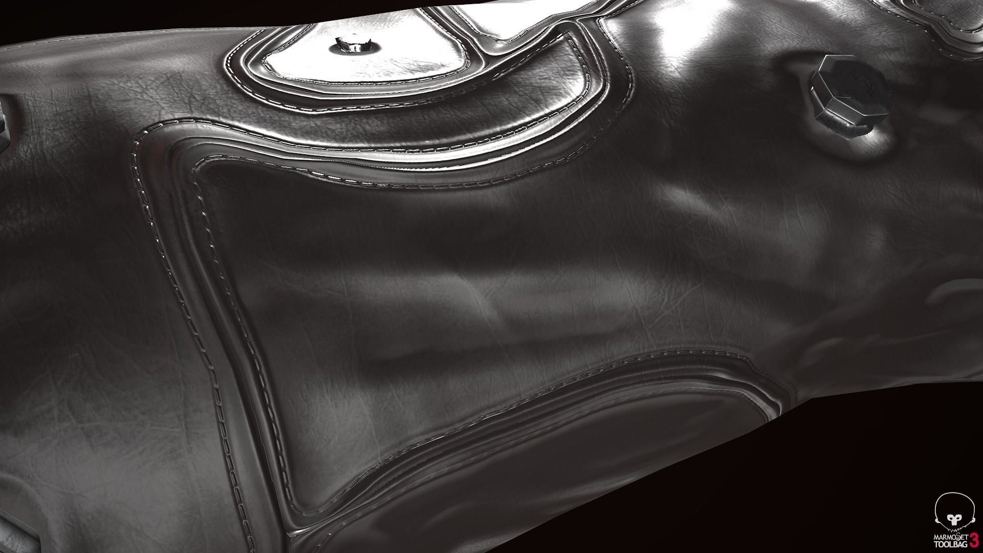 Male Ninja Outfit Low-poly 3D model_27