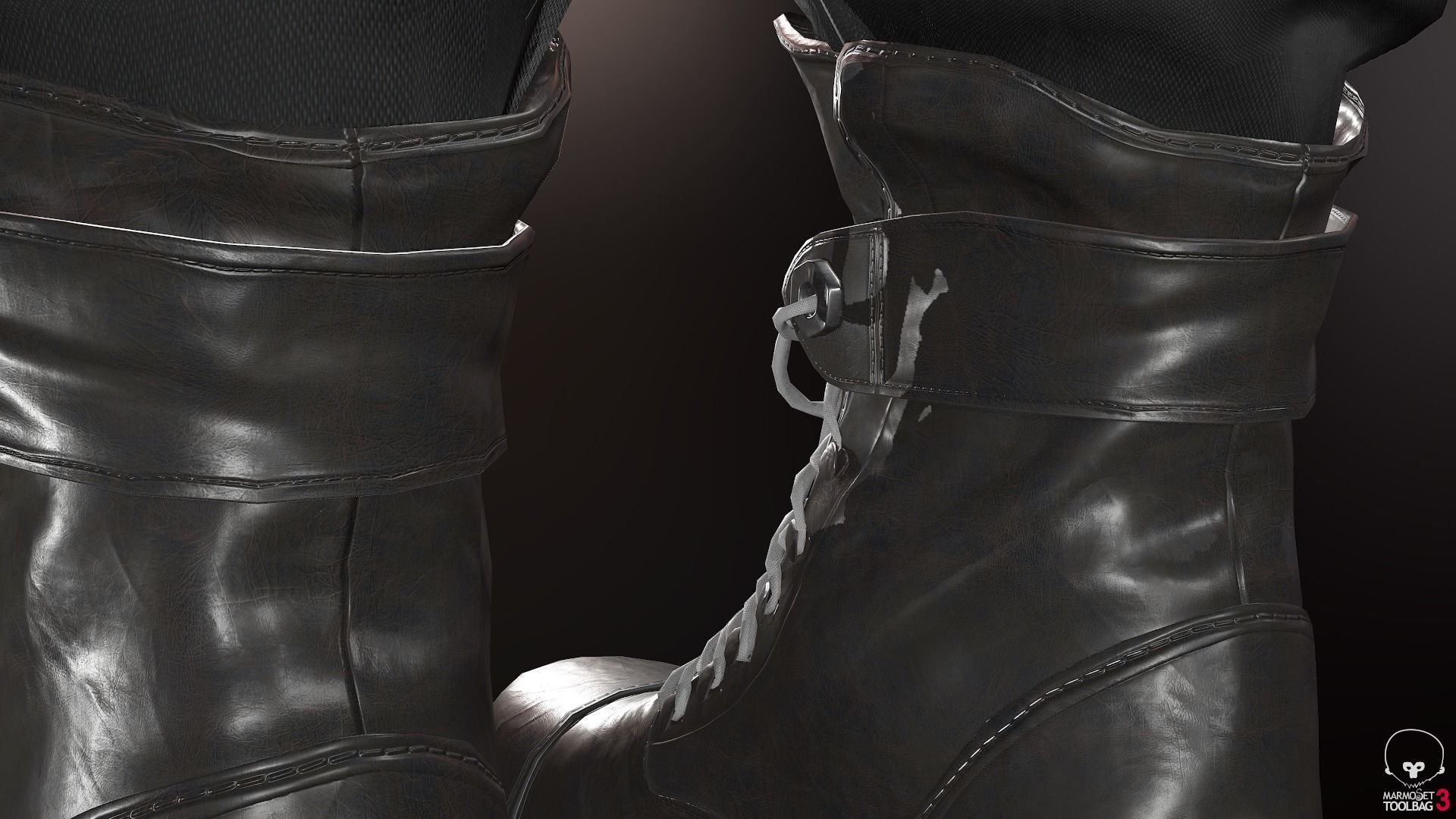 Male Ninja Outfit Low-poly 3D model_75