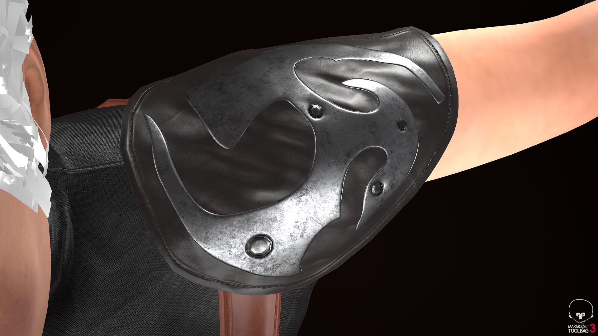 Male Ninja Outfit Low-poly 3D model_35