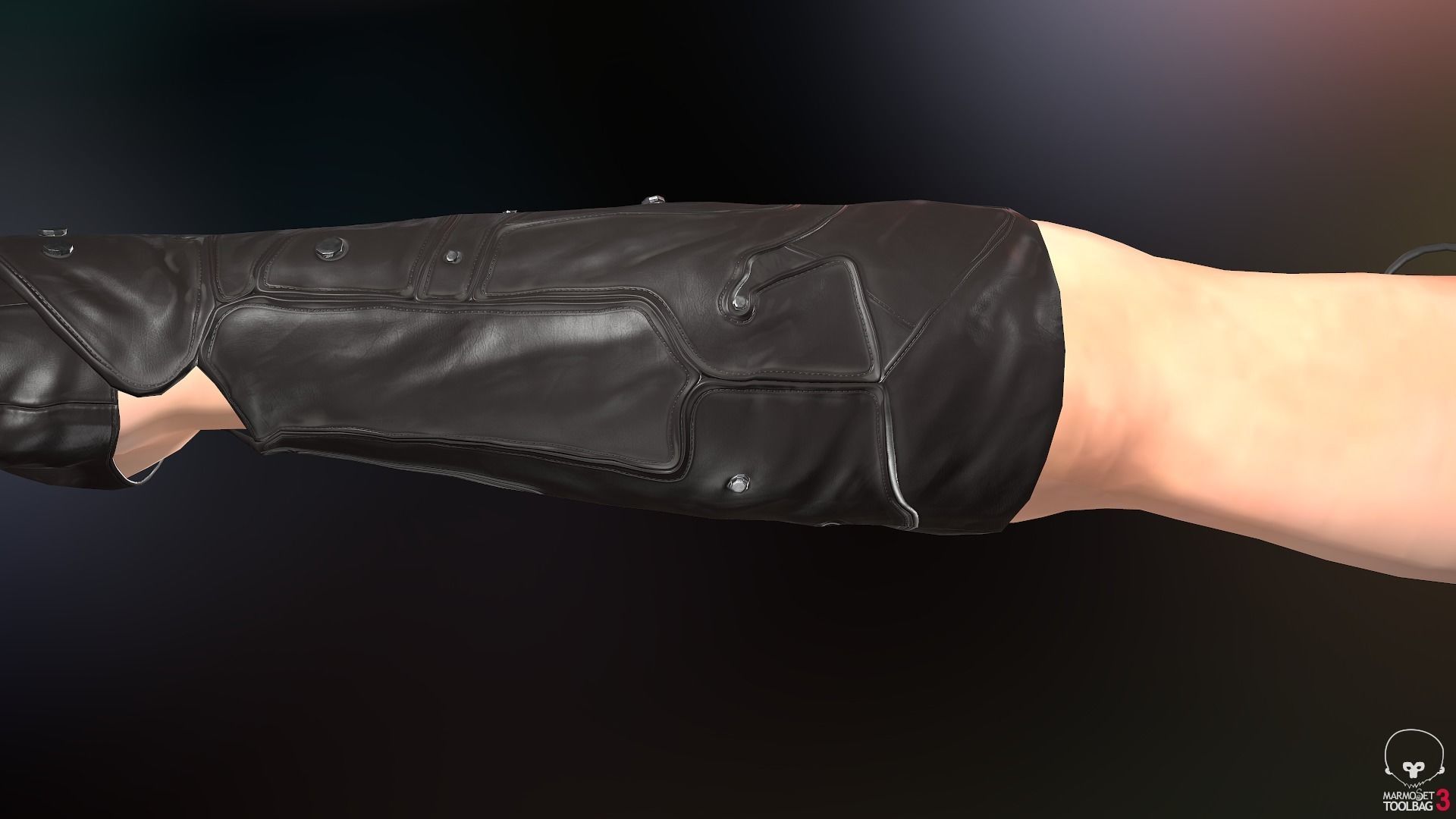 Male Ninja Outfit Low-poly 3D model_32