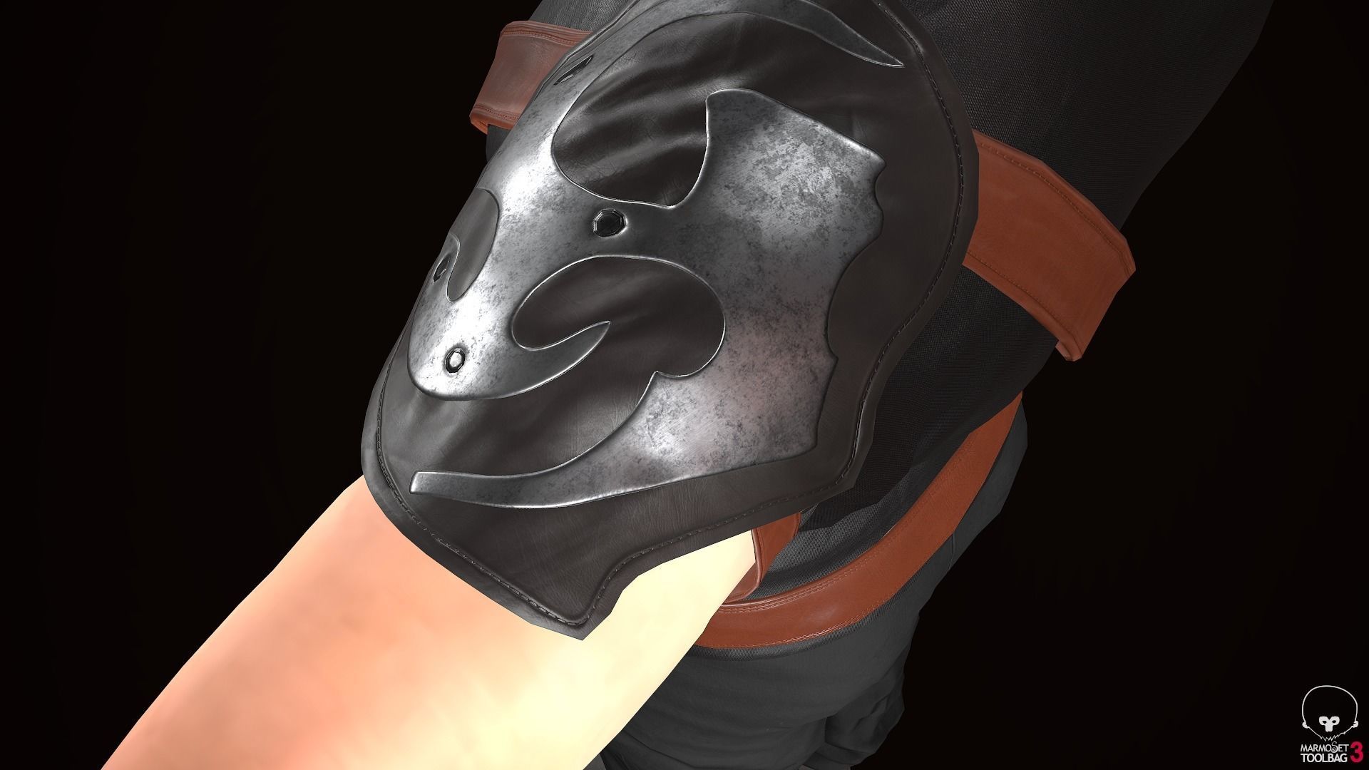 Male Ninja Outfit Low-poly 3D model_39